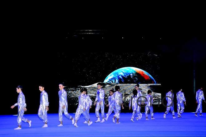 National Gymnastics Arena hosts grandiose show marking the 5th anniversary of Ojag Sport club. Azerbaijan Baku, 10 november 2018
