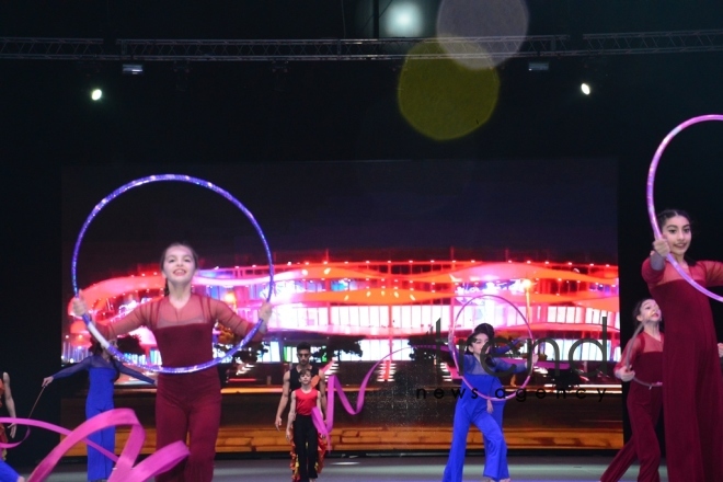 Baku hosts opening ceremony of FIG Acrobatic Gymnastics World Cup. Azerbaijan Baku 17 november 2018