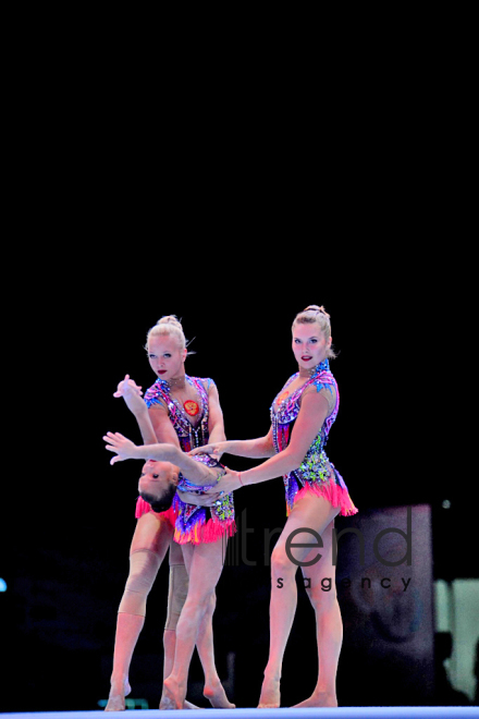 Finals of FIG Acrobatic Gymnastics World Cup kick off in Baku. Azerbaijan Baku 18 november 2018 
