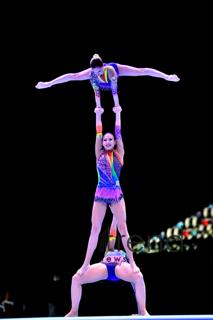 Finals of FIG Acrobatic Gymnastics World Cup kick off in Baku. Azerbaijan Baku 18 november 2018 
