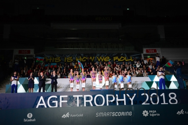 Finals of FIG Acrobatic Gymnastics World Cup kick off in Baku. Azerbaijan Baku 18 november 2018 
