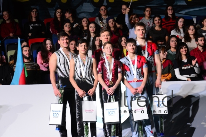 Finals of FIG Acrobatic Gymnastics World Cup kick off in Baku. Azerbaijan Baku 18 november 2018 
