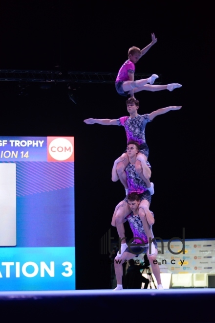 Finals of FIG Acrobatic Gymnastics World Cup kick off in Baku. Azerbaijan Baku 18 november 2018 
