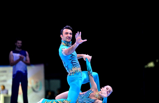 Finals of FIG Acrobatic Gymnastics World Cup kick off in Baku. Azerbaijan Baku 18 november 2018 
