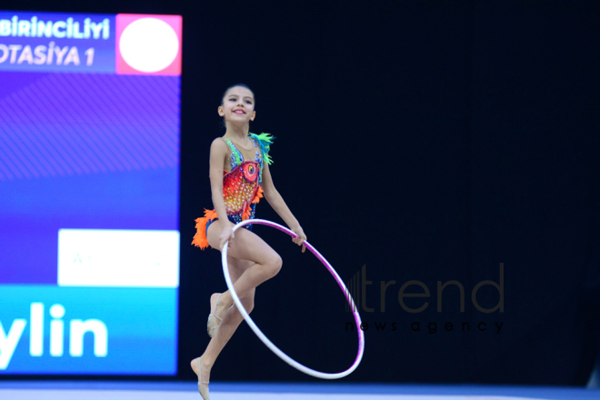 Milli Gimnastika Arenasında bədii gimnastika üzrə 25-ci Azərbaycan Birinciliyi start götürüb. Azərbaycan. Bakı 6 dekabr 2018