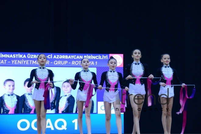 Milli Gimnastika Arenasında bədii gimnastika üzrə 25-ci Azərbaycan Birinciliyi start götürüb. Azərbaycan. Bakı 6 dekabr 2018