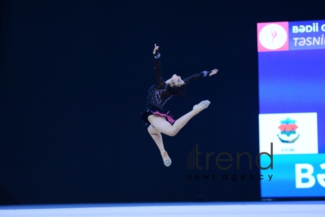 Second day of 25th Azerbaijan Championship in Rhythmic Gymnastics kicks off in Baku. Azerbaijan Baku 7 December 2018
