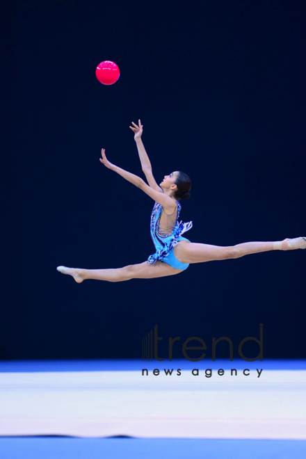 Second day of 25th Azerbaijan Championship in Rhythmic Gymnastics kicks off in Baku. Azerbaijan Baku 7 December 2018
