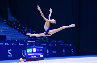 Second day of 25th Azerbaijan Championship in Rhythmic Gymnastics kicks off in Baku. Azerbaijan Baku 7 December 2018
