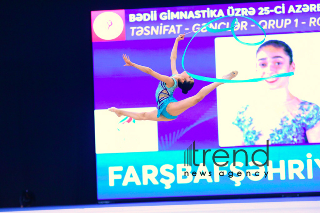 Best moments of 25th Azerbaijan Championship in Rhythmic Gymnastics in Baku. Azerbaijan Baku 10 December 2018
