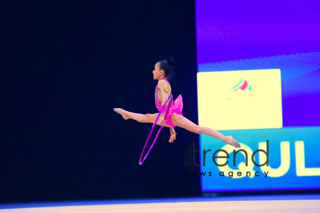 Best moments of 25th Azerbaijan Championship in Rhythmic Gymnastics in Baku. Azerbaijan Baku 10 December 2018
