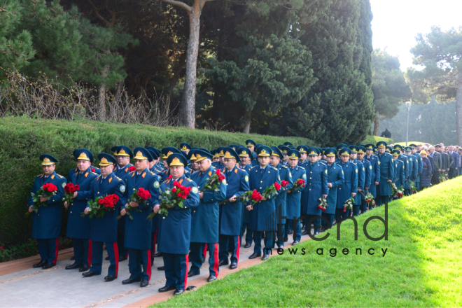 Azerbaijani public reveres memory of great leader Heydar Aliyev. Azerbaijan Baku 12 December 2018