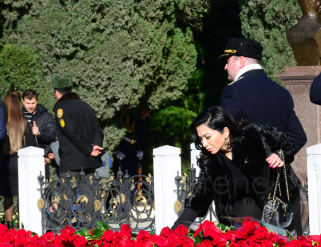 Azerbaijani public reveres memory of great leader Heydar Aliyev. Azerbaijan Baku 12 December 2018