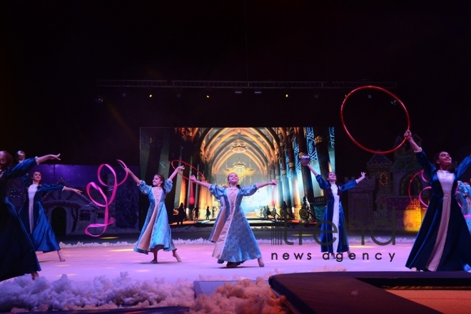 Amazing show “Snow White and the Seven Dwarfs” at Azerbaijan’s National Gymnastics Arena. Azerbaijan Baku 23  December 2018