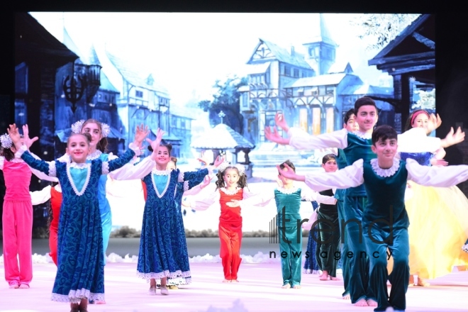 Amazing show “Snow White and the Seven Dwarfs” at Azerbaijan’s National Gymnastics Arena. Azerbaijan Baku 23  December 2018