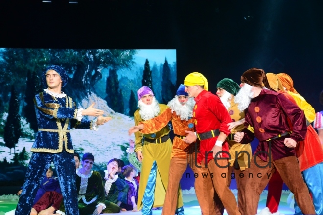 Amazing show “Snow White and the Seven Dwarfs” at Azerbaijan’s National Gymnastics Arena. Azerbaijan Baku 23  December 2018