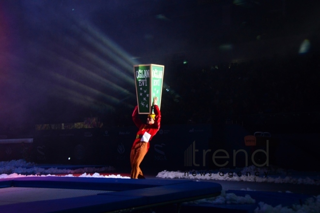 Amazing show “Snow White and the Seven Dwarfs” at Azerbaijan’s National Gymnastics Arena. Azerbaijan Baku 23  December 2018