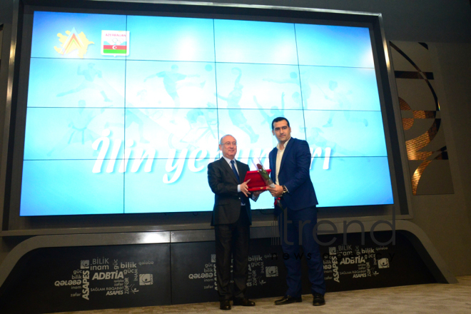 Azerbaijan’s Ministry of Youth and Sports awards best sportsmen of 2018. Azerbaijan Baku 26 December 2018
