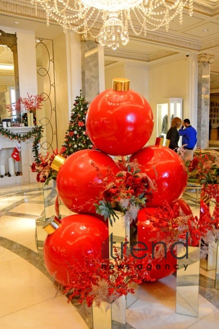 New Years eve in Baku . Azerbaijan Baku 28 December 2018