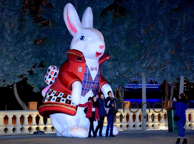 New Years eve in Baku . Azerbaijan Baku 28 December 2018