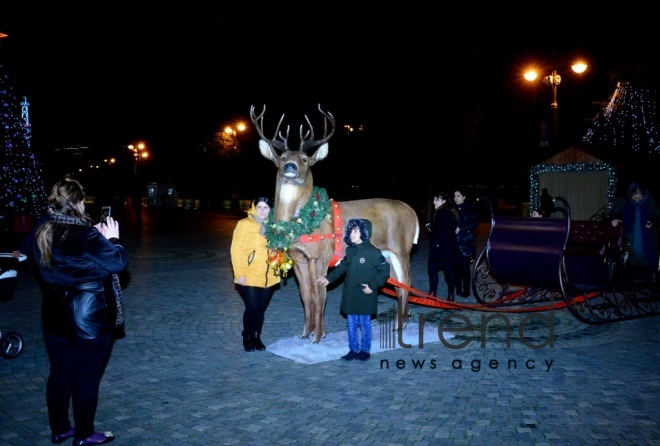 New Years eve in Baku . Azerbaijan Baku 28 December 2018