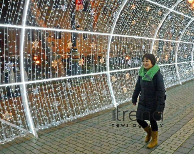 New Years eve in Baku . Azerbaijan Baku 28 December 2018