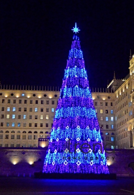 New Years eve in Baku . Azerbaijan Baku 28 December 2018