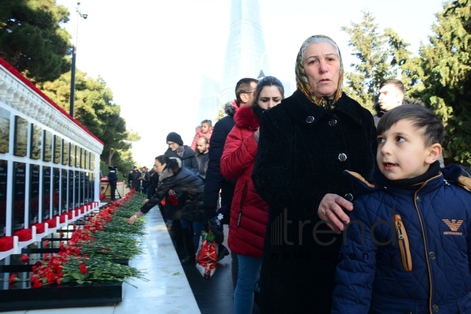 Azerbaijan commemorates 29th anniversary of January 20 tragedy. Azerbaijan, Baku, january 20, 2019