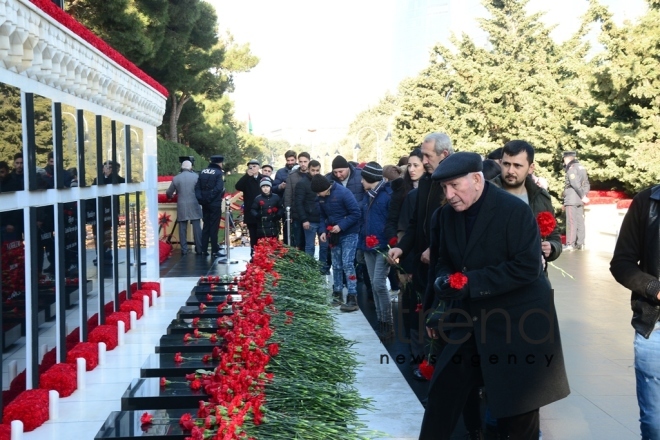 Azerbaijan commemorates 29th anniversary of January 20 tragedy. Azerbaijan, Baku, january 20, 2019