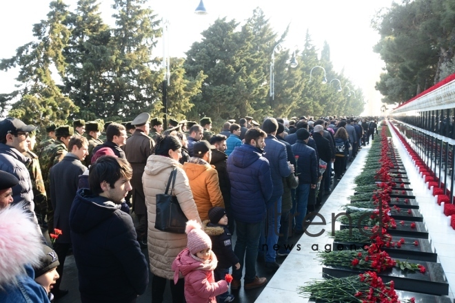 Azerbaijan commemorates 29th anniversary of January 20 tragedy. Azerbaijan, Baku, january 20, 2019