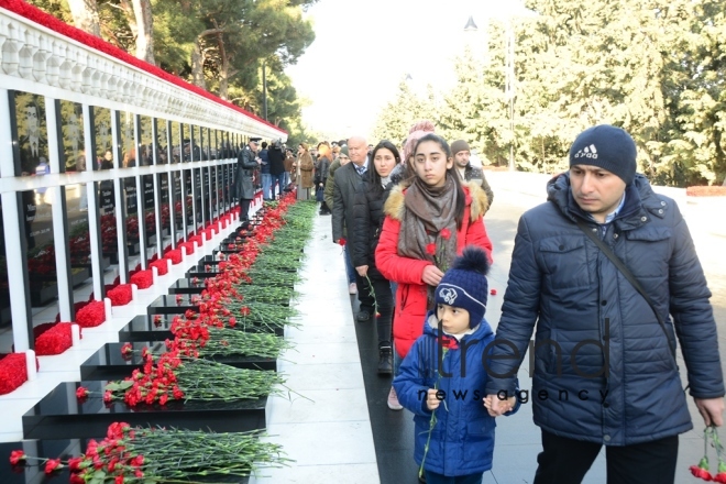 Azerbaijan commemorates 29th anniversary of January 20 tragedy. Azerbaijan, Baku, january 20, 2019