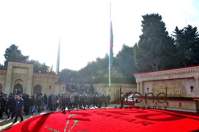 Azerbaijan commemorates 29th anniversary of January 20 tragedy. Azerbaijan, Baku, january 20, 2019