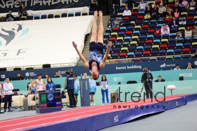 Milli Gimnastika Arenasında batut gimnastikası və tamblinq üzrə Dünya Kubokunun açılış mərasimi keçirilib .Azərbaycan Bakı 16  Fevral 2019