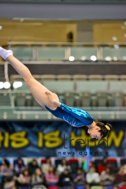 Milli Gimnastika Arenasında batut gimnastikası və tamblinq üzrə Dünya Kubokunun açılış mərasimi keçirilib .Azərbaycan Bakı 16  Fevral 2019