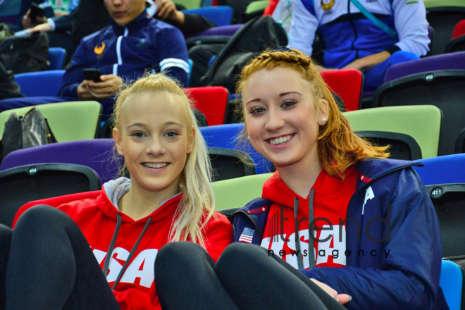 Trampoline and Tumbling World Cup opens at National Gymnastics Arena. Azerbaijan Baku 16 February 2019