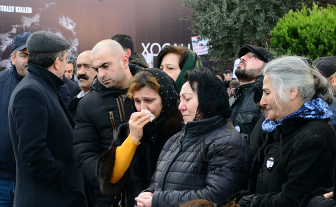 Azerbaijani public commemorates Khojaly genocide victims.Azerbaijan Baku 26 February 2019