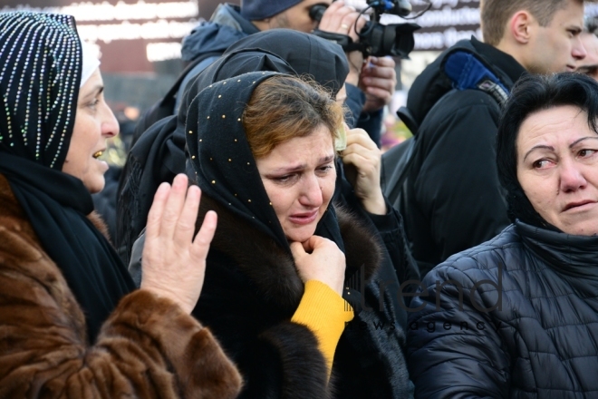 Azerbaijani public commemorates Khojaly genocide victims.Azerbaijan Baku 26 February 2019