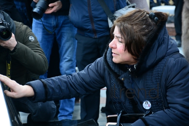 Azerbaijani public commemorates Khojaly genocide victims.Azerbaijan Baku 26 February 2019