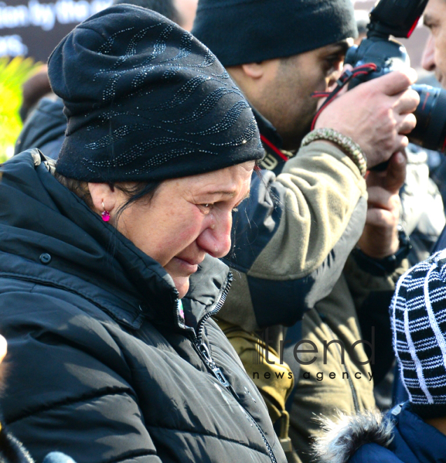 Azerbaijani public commemorates Khojaly genocide victims.Azerbaijan Baku 26 February 2019