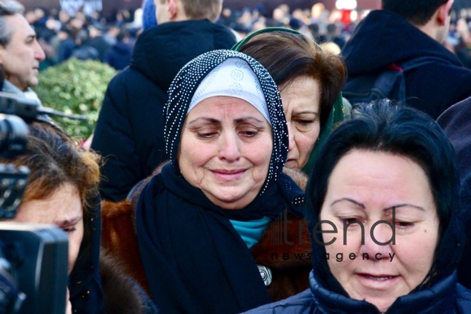 Azerbaijani public commemorates Khojaly genocide victims.Azerbaijan Baku 26 February 2019