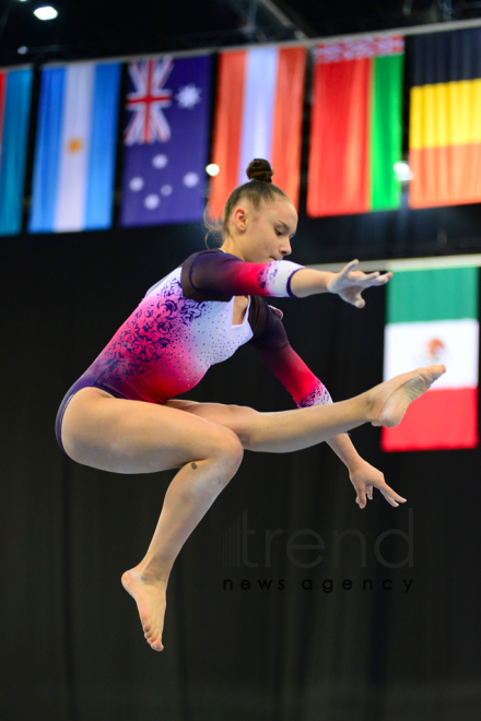 Milli Gimnastika Arenasında idman gimnastikası üzrə Dünya Kuboku çərçivəsində yarışlar davam edir. Azərbaycan Bakı 15 mart 2019