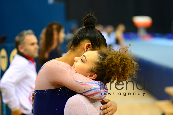 Milli Gimnastika Arenasında idman gimnastikası üzrə Dünya Kuboku çərçivəsində yarışlar davam edir. Azərbaycan Bakı 15 mart 2019