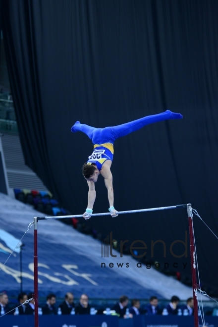 Milli Gimnastika Arenasında idman gimnastikası üzrə Dünya Kuboku çərçivəsində yarışlar davam edir. Azərbaycan Bakı 15 mart 2019