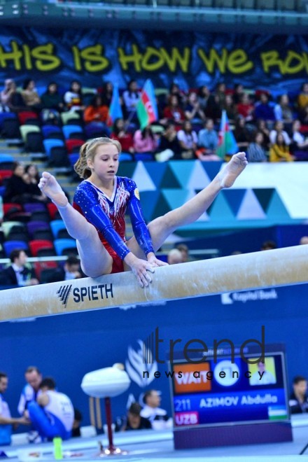 Milli Gimnastika Arenasında idman gimnastikası üzrə Dünya Kuboku çərçivəsində yarışlar davam edir. Azərbaycan Bakı 15 mart 2019