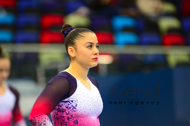 Best moments of FIG Artistic Gymnastics Individual Apparatus World Cup in Baku. Azerbaijan Baku 16 March 2019