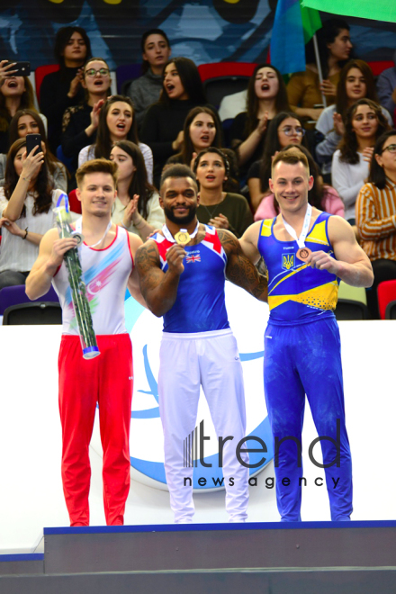 Best moments of FIG Artistic Gymnastics Individual Apparatus World Cup in Baku. Azerbaijan Baku 16 March 2019