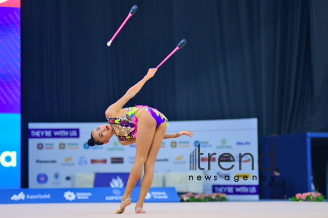 AGF 2nd Junior Trophy in Rhythmic Gymnastics tournament starts in Baku .Azerbaijan Baku 20 April 2019

