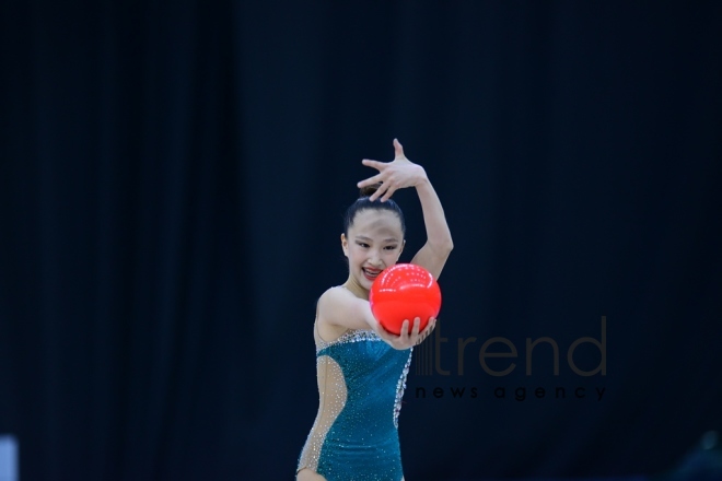 AGF 2nd Junior Trophy in Rhythmic Gymnastics tournament starts in Baku .Azerbaijan Baku 20 April 2019

