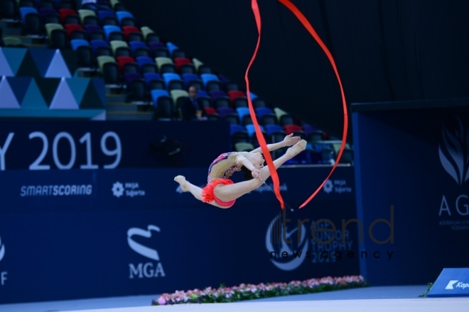 AGF 2nd Junior Trophy in Rhythmic Gymnastics tournament starts in Baku .Azerbaijan Baku 20 April 2019

