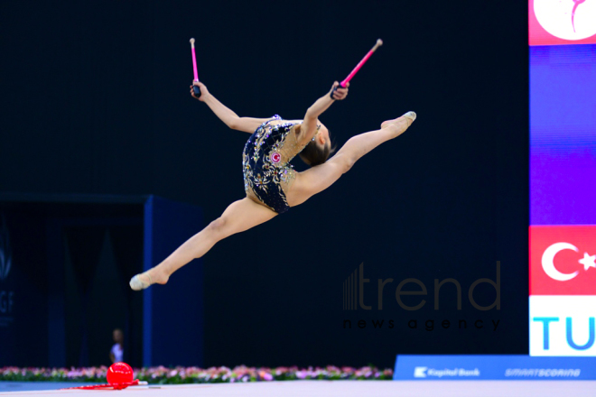 Bakıda bədii gimnastika üzrə 2-ci AGF Junior Trophy beynəlxalq turnirinə start verilib.Azərbaycan Bakı 20 aprel 2019